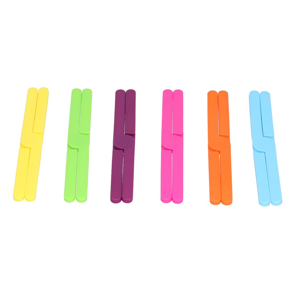 6Pcs Set Silicone Placemat Folding Pot Bowl Plate Mat Heat Insulation Pad Mobile Phone Holder(Multi