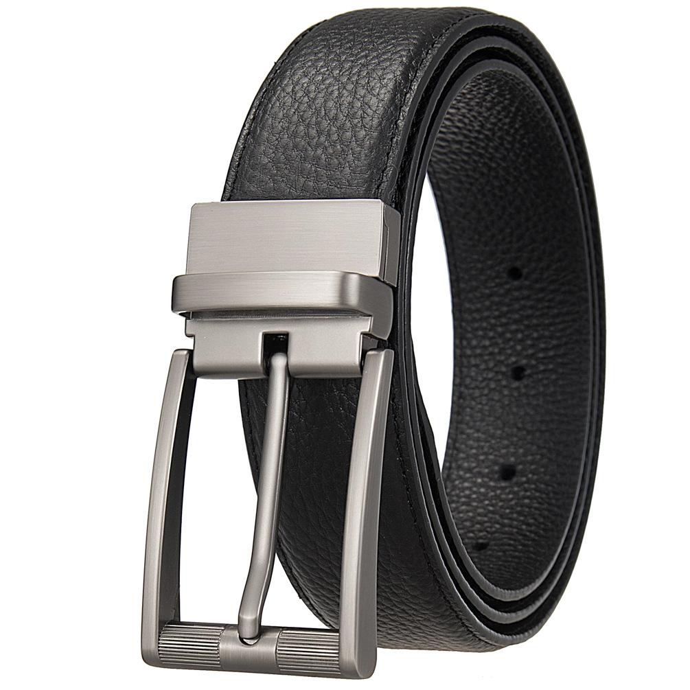 

Модный перфорированный ремень, ремень из коровьей кожи первого слоя, деловой мужской ремень с пряжкой Ly35-25940-5 110-130CM