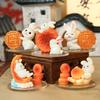 Creative Rabbit Mooncake Figurines Exquisite Micro Landscape Decoration  Easter