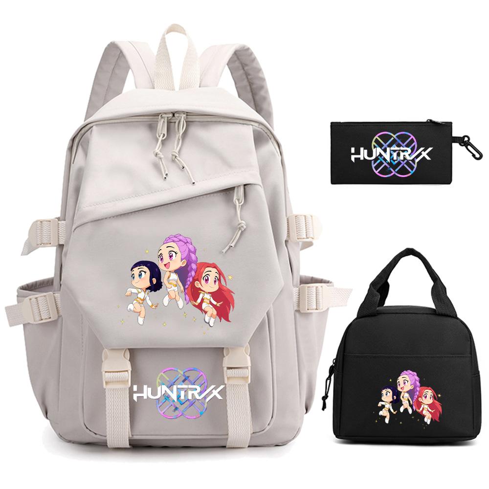 

3 шт./набір Мультяшний Kpop Мисливці на демонів Принтований Рюкзак для підлітків Дітей Студентів Велика Місткість Шкільний Рюкзак Подарунок для Дівчинки Жіночий Водонепроникна Дорожня Сумка