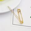 2pcs Gold Hair Clips for Women Girl Chic Safety Pin Hairpins Brooch Pin Shape Barrettes Hair Accessories Jewelry Gift