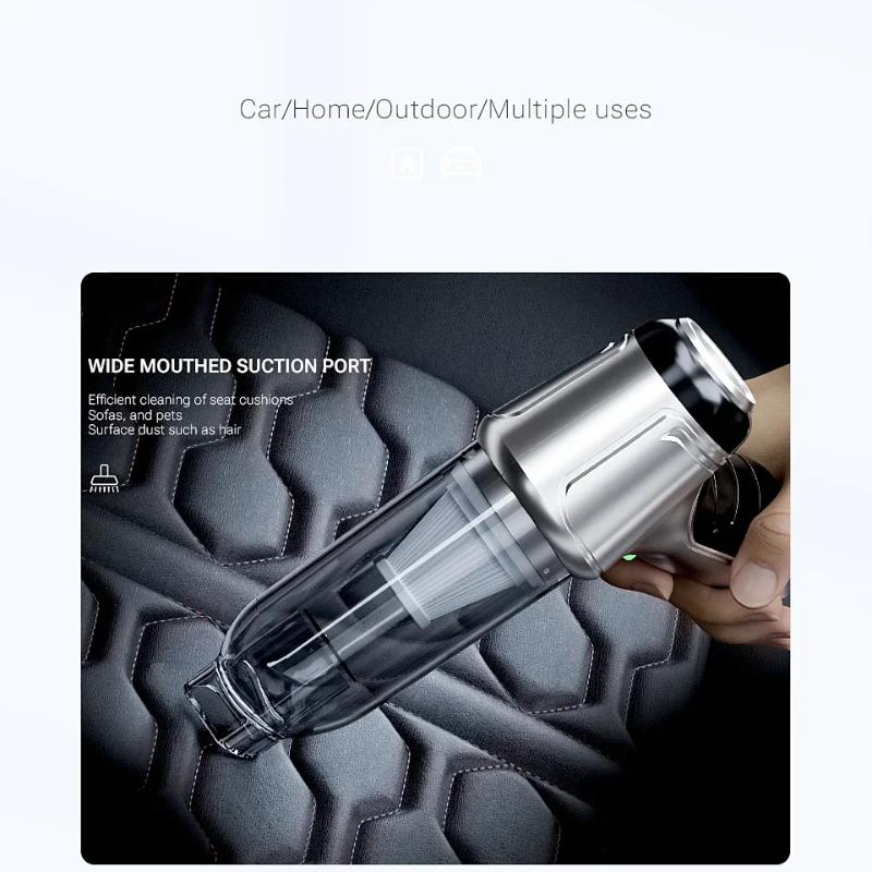 Car Vacuum CIeaner 638000Pa Wireless Brushless Mini Handheld Cleaning Machine Powerful Portable Blower Vacuum Cleaner for Car Home