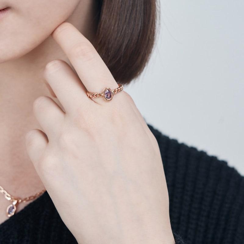 ELLE Jewelry Vivid Party Oval Cubic Ring ELBRWR134