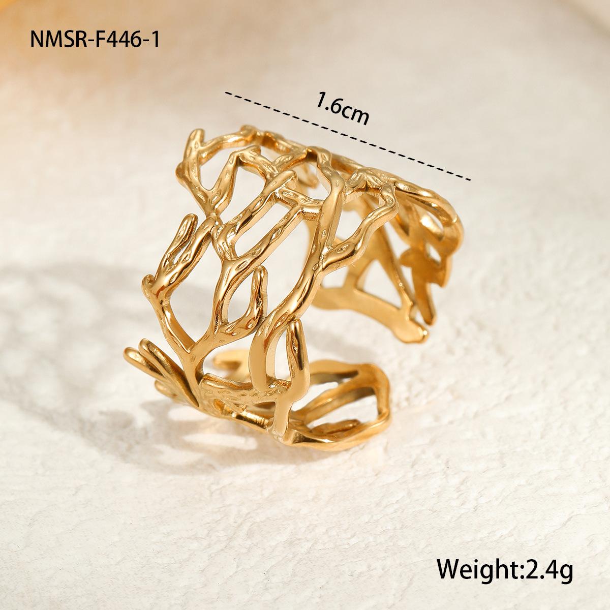 GEMCHIC Women s Irregular Geometrical Line Open Ring Stainless Steel Minimalist Fashion Statement Ring