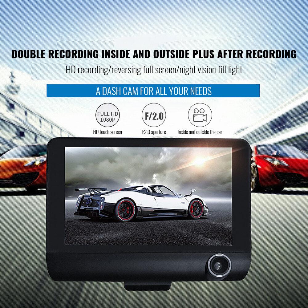 Ten-Year Warranty Dash Camera For Car Dashcam Front And Back With Night Vision 360 Reverse 3 Camera 1080p Hd 4.0 Inch