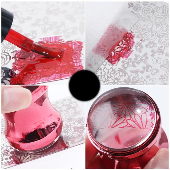 1 Set Nail Art Stamper, professionell, verschiedene Muster, hochwertige ABS-Nagel-Stempelplatten im neuen Stil für zu Hause