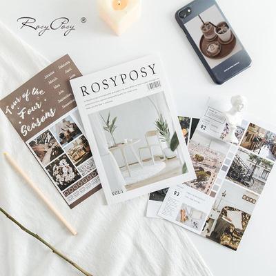 Rosy Posy 20 Page Notebook Sticker Set Vintage Cartoon Bear Decoration Stickers Post Diary Journal Album Gift