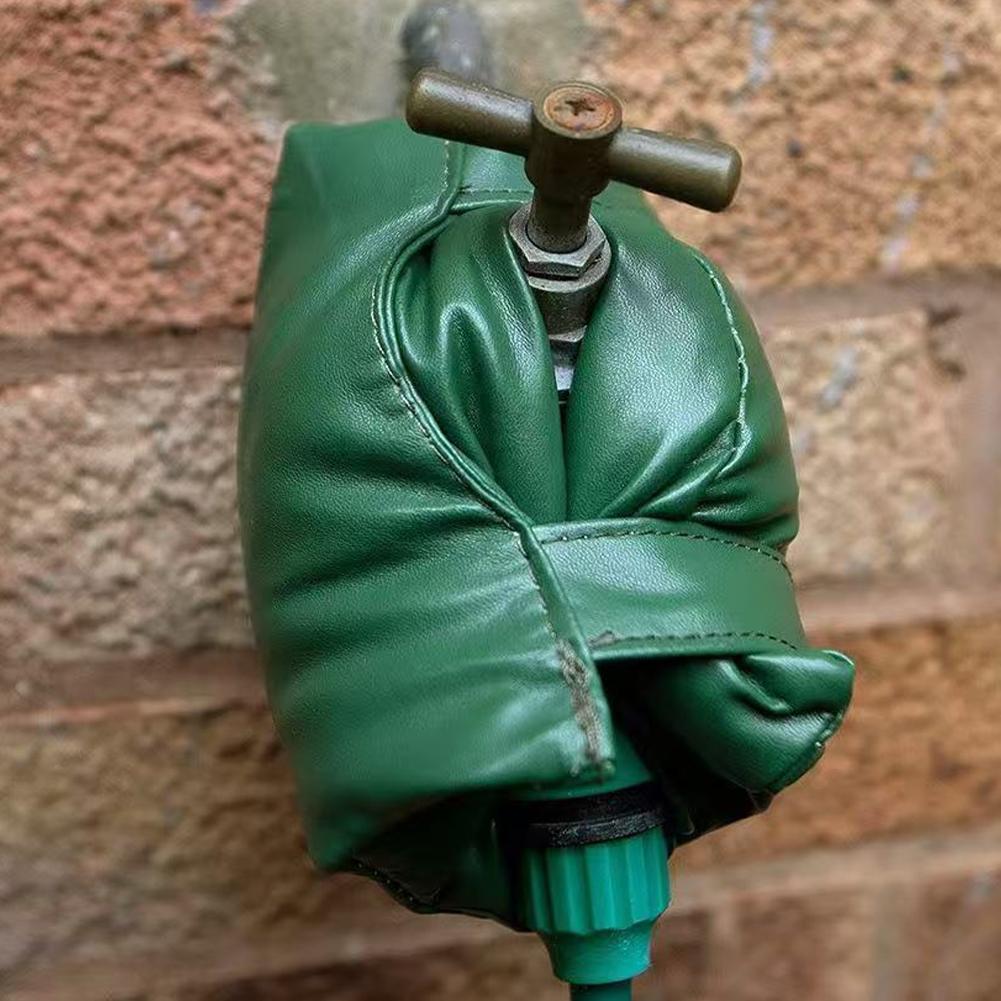 1 Durable Leather Outdoor Faucet Cover,Easy To Remove,Winter Anti-freezing and Heat Insulation,Faucet Protection Cover