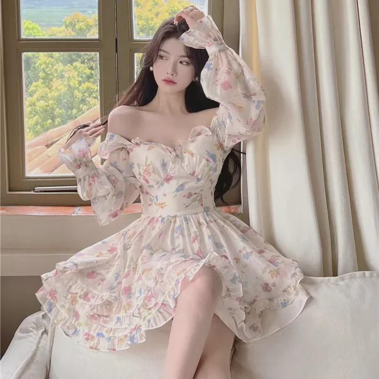 2024 Autumn Sweet Floral Dress - Pure Desire Style