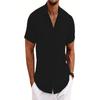 Men Plus Size Loose Short Sleeve Casual Beach Shirt
