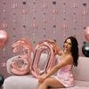 KatchOn, Rose Gold 30th Birthday Decorations - 9 String Hanging Garland, 6 Feet | No DIY 30 Years Party Hanging Streamer | Dirty 30 Birthday