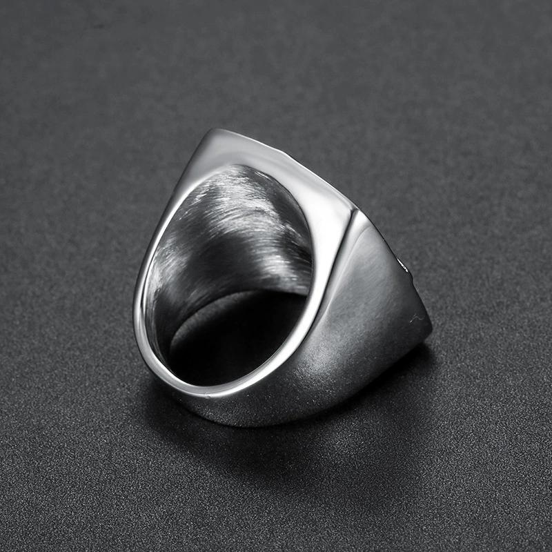 Personalized Stainless Steel Cross Ring For Men Vintage Mariner Compass Finger Ring Jewelry Viking Accessories DropShhipping