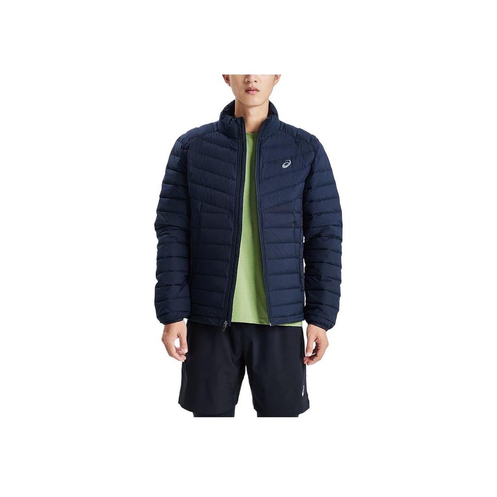 Asics Solid Color Outdoor Casual Sports Zip Collar Long Sleeve Down Jacket Men Jacket Black 2031E442-001