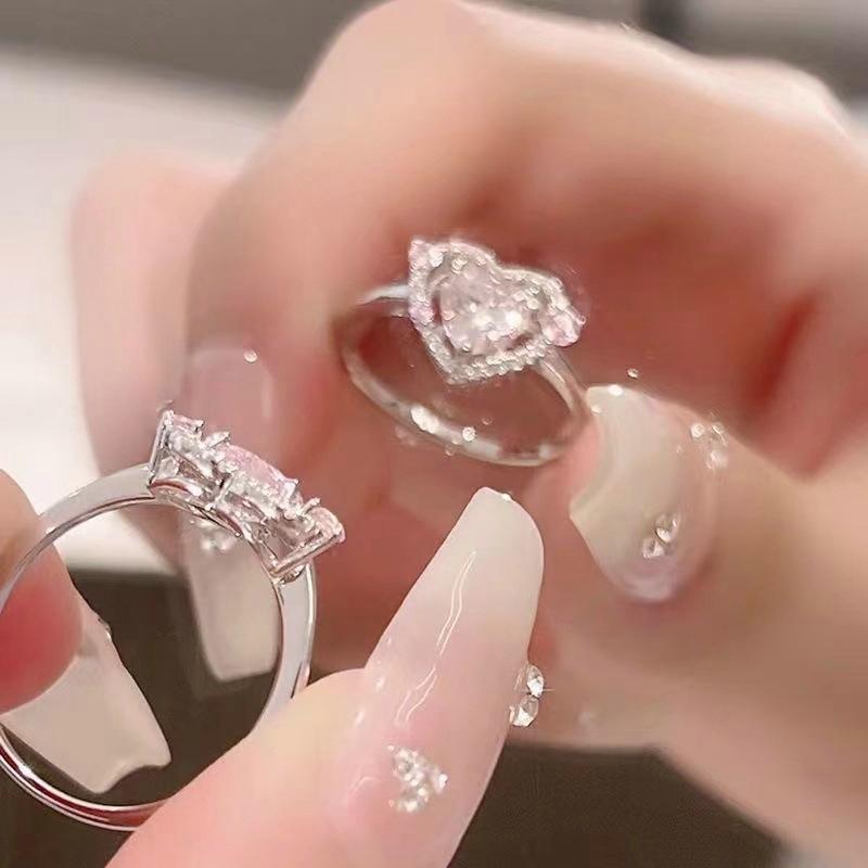 Mode Glänzende Blaue Kristall Planet Ringe Y2K Emo Mädchen Fee Exquisite Offene Finger Ring Frauen Hochzeit Party Trendy Schmuck