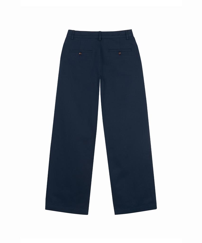 Lollingseutyudio Straight Chino Pants Cotton Twill Dark Navy