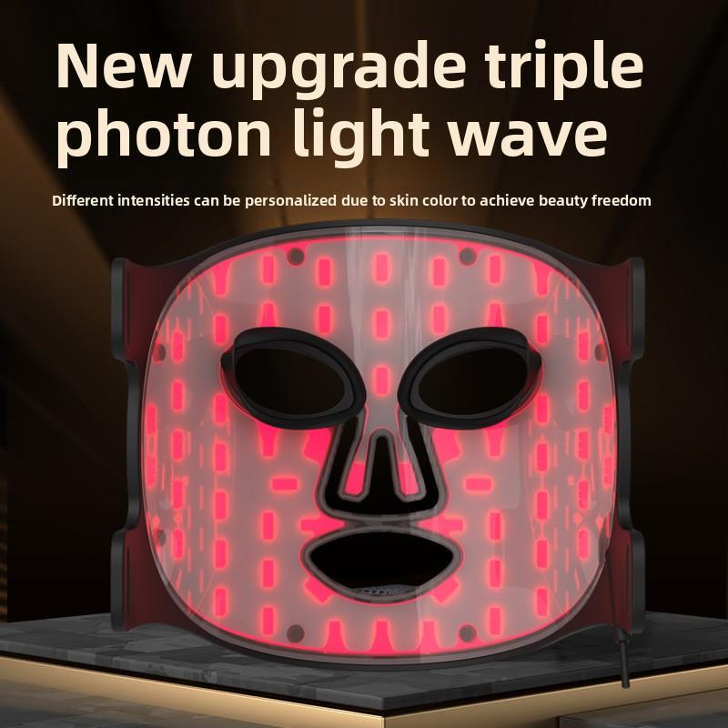 Photon Hautverjüngungsinstrument Haushaltsmaske Schönheitsinstrument Gesichtsmasken-Einführgerät LED Rot und Blau Große Reihenleuchte