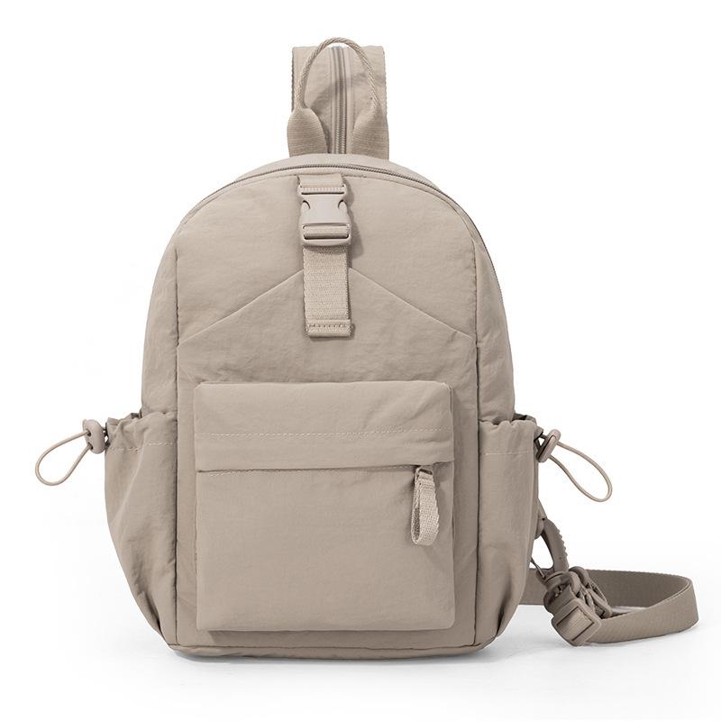 Outdoor Waterproof Nylon Bag Women's Multifunctional Backpack Multi-Layer Large Capacity Chest Bag