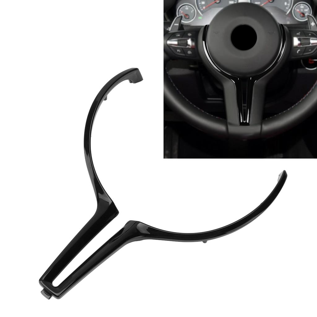 Car Steering Wheel Trim Anti UV ABS High Strength Replacement for M4 F82 F83 2014‑2018Black