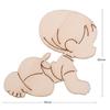 20Pcs Laser Cutting Cute Baby Shape Cards Wooden Chips Craft DIY Wedding Decoration Baby Shower Supp
