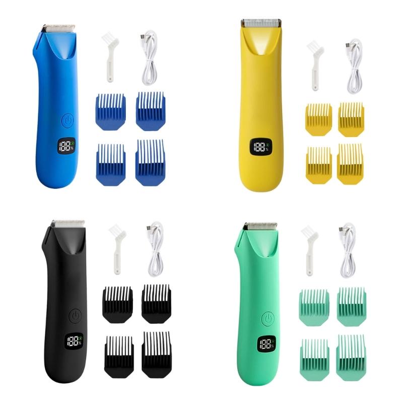 Ergonomic Body Groomer With 600mAh Digital Display Battery Hair Trimmer For Painless Hair Removal Electric Body Shaver