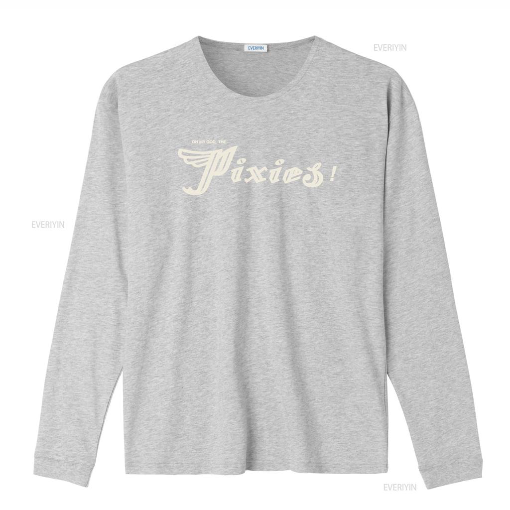 Oh My God The Pixies Band Logo Print T Shirt Black Fashionable Rock Music Fan vintage Washed Comfortable Soft fashion Casual