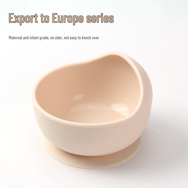 Silicone Bear Suction Baby Plate - Anti-Fall, Compartmented Self-Feeding Bowl