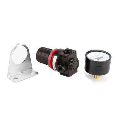 G1/4 Pneumatic Regulator Adjustable Air Pressure Compressor Control Valve Gauge with Bracket