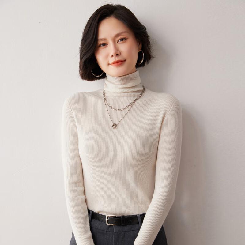 Women's Slim-Fit Cashmere Blend Turtleneck Sweater