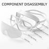 Swimming Goggles Big Frame Swimming Goggles Big Frame HD Wide View Anti-Fog UV Protection Swimming Goggles for Adults No Leaking