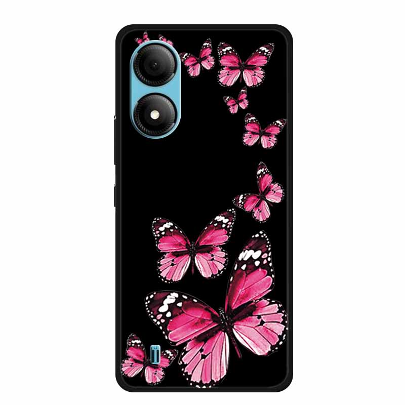 Funda For ZTE Blade A33S Case Cute Cartoon Cat Black Silicone Soft Phone Case For ZTE A33S Back Cover Case A 33 S 33s Coque Capa