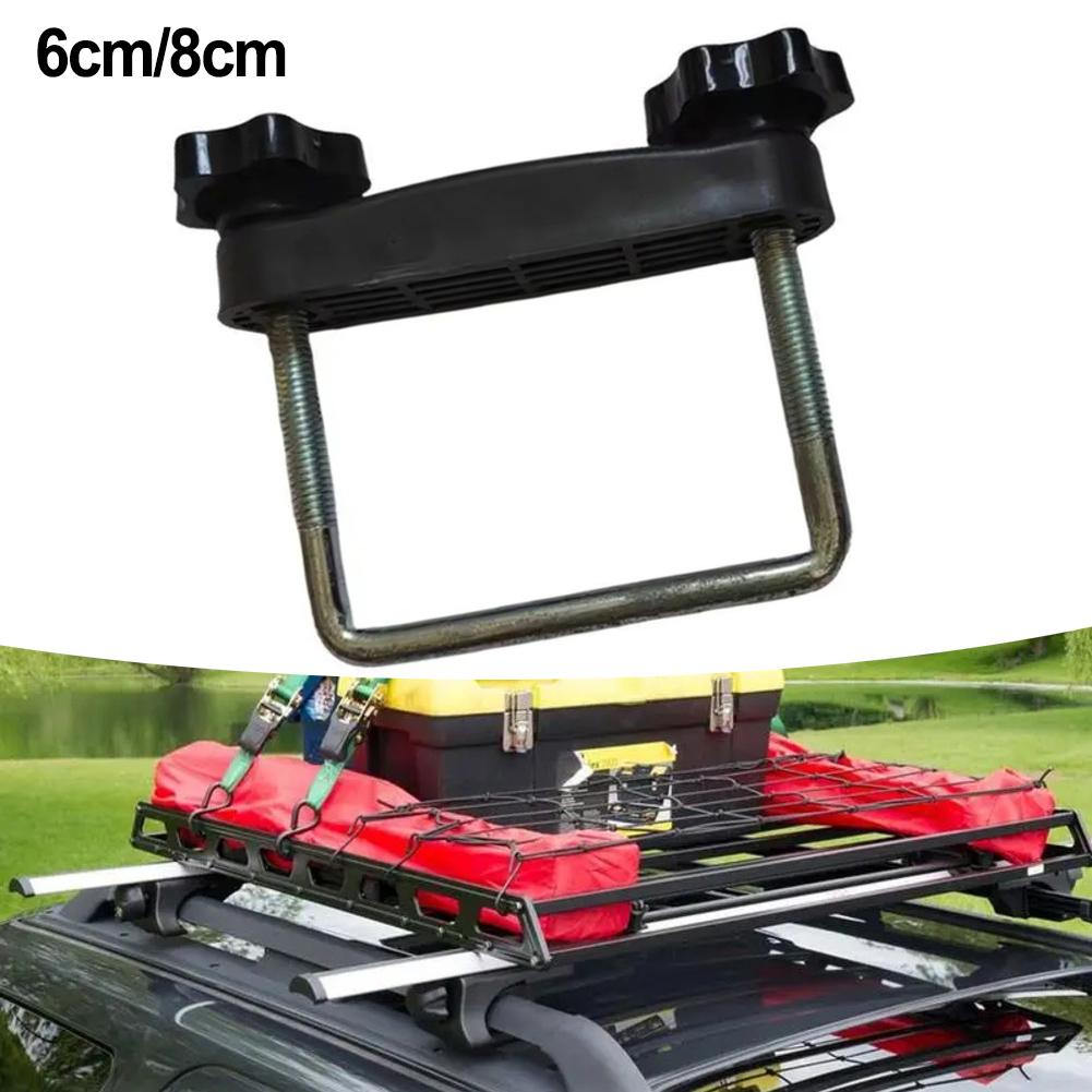 6/8CM Dachträgerklemmen Dachbox U-Bügelklemme Mit Sicherungsmutter Abnehmbare Stange U-Bügelschellen Montagezubehör