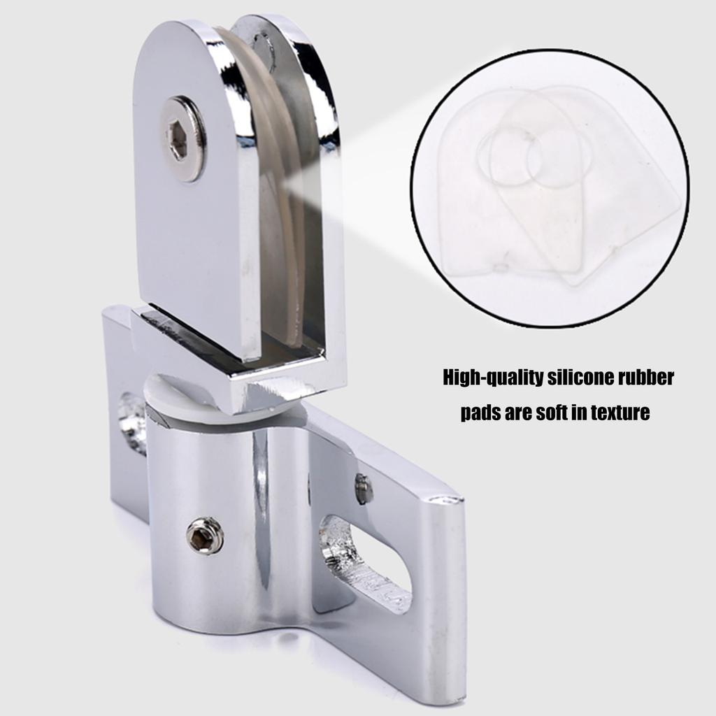 Thickened Stainless Steel/Alloy Shower Door Hinges with 90 Degree Rotation for 8 12mm Glass Door Daily Casual Use