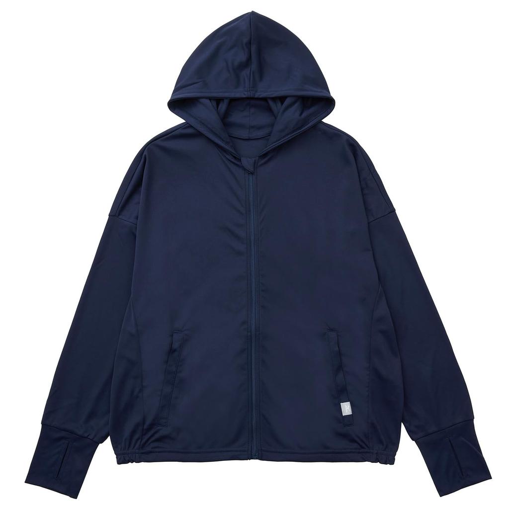 Mizuno Solar Cut UV Sun Stand Size S Hoodie, Protection, Protection, Collar, C2JC1215, Women's, Navy,