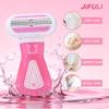 Portable Women Razor For Travel Face Leg Bikini Body Hair Shaving With Protective Net Blade Lady Manual Shaver Set