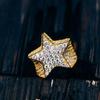 Pierścionki Hip Hop Five Star Pierścionki z cyrkonii z kryształkami Pentagram