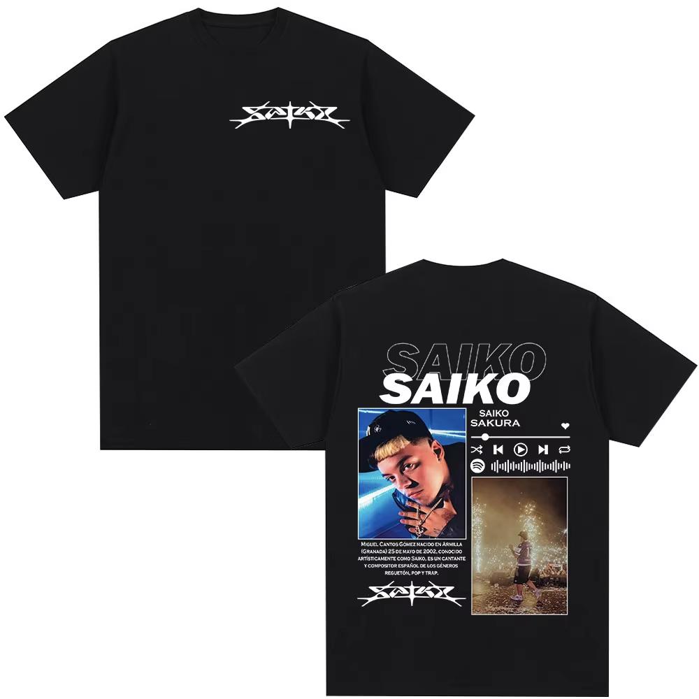 Rapper Saiko Sakura Album Merch TShirts Unisex Unisex Fashion Hip Hop Streetwear TShirt Casual Short Sleeves Oversized Tees