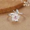 New Korean Fashion Copper Color Cherry Blossoms Rings Flower Open Ring For Girl Women Rings Gift Party Birthday Jewelry