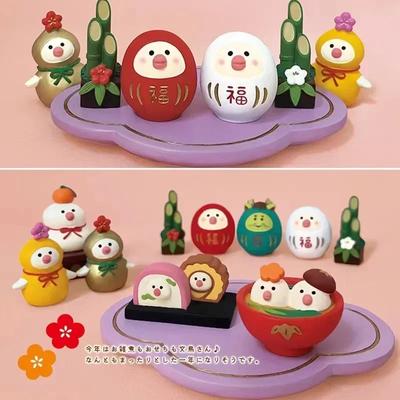 ZAKKA Creative Gift DIY Decoration INS Miniature Scene Props for Japanese Cat Dragon Year New Year Resin Small Decorations