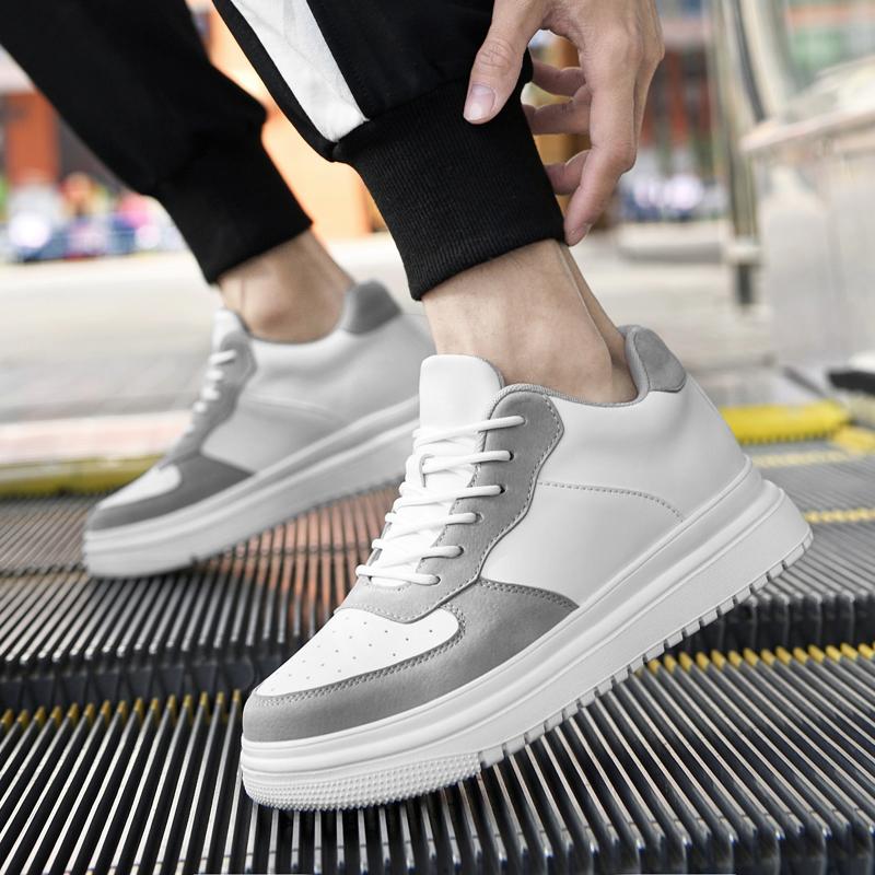 889 Men Elevator Shoes Chunky Sneakers Height Increase Insoles 6CM Tall Lift Plus Size 36-46