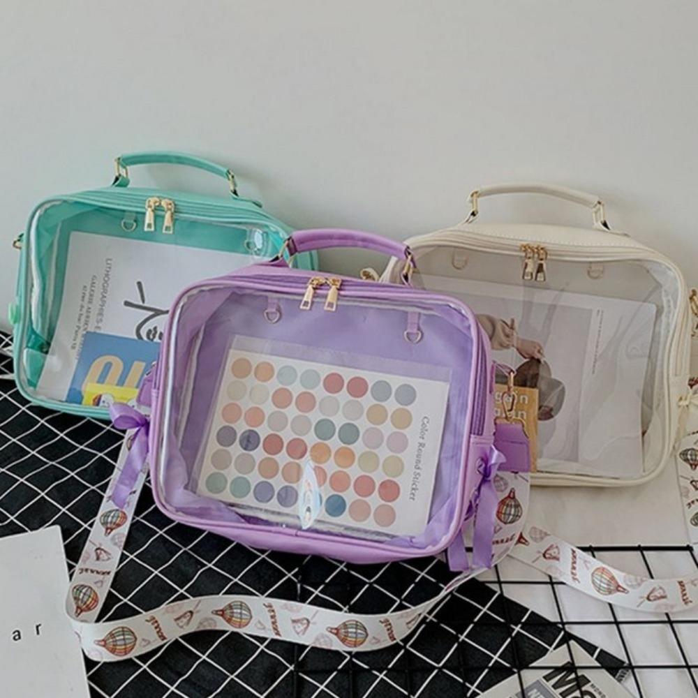 

High-capacity Jelly Bag Transparent Crossbody Bag Durable Shoulder Bag