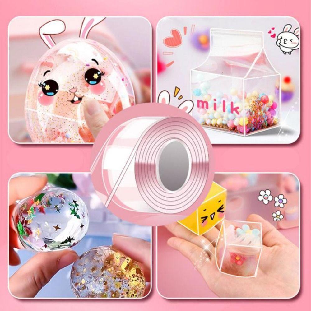 Toy Double Sided Tape Blowing Bubble Full Set Nano Tape Nano Adhesive Bubble Nano Glue Kneading