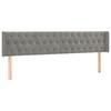 VidaXL Headboard with Ears Light Grey 203x16x78-88 Cm Velvet3119170