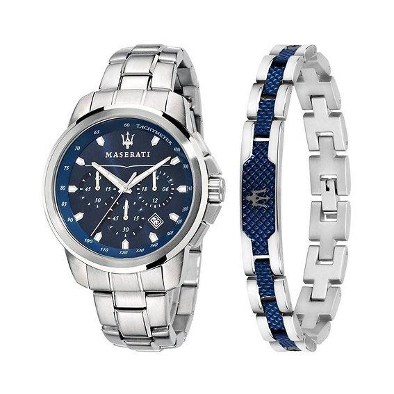 Maserati Successo Chronograph Stainless Steel Blue