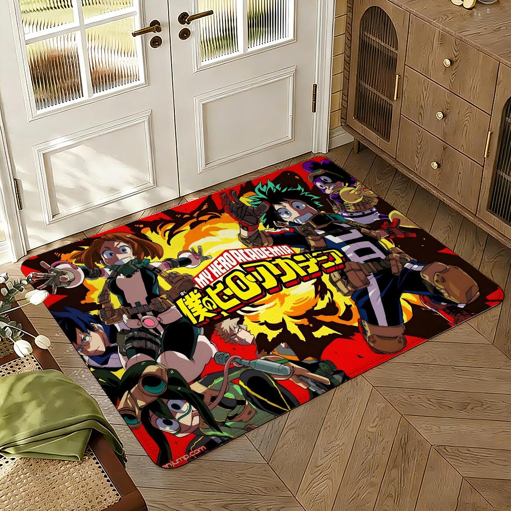 My Hero Academy Bakugou Katsuki American Floor Mat Soft Thickened Non-Slip Bedroom Living Room Door Mat Home Flannel Rugs