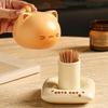 Cartoon Ceramic Dental Swab Tube Portable Floss Stick Organizer Dental Floss Jar  Gift
