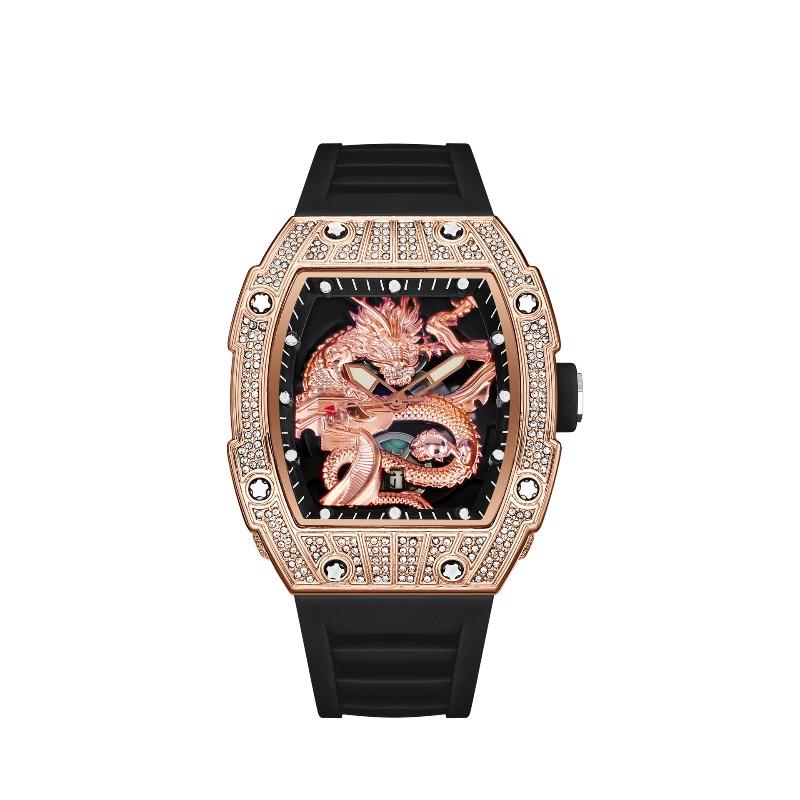 Dial Men s Watch Richard Series National Tide Wind Great Wall Dragon Luminous Calendar Student Watch Quartz Men s