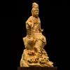 Seated Kannon Bodhisattva Premium Natural Boxwood Wooden Buddhist Buddhist Boxwood Kannon Kannon Comes in a Custom Presentation Box with Care