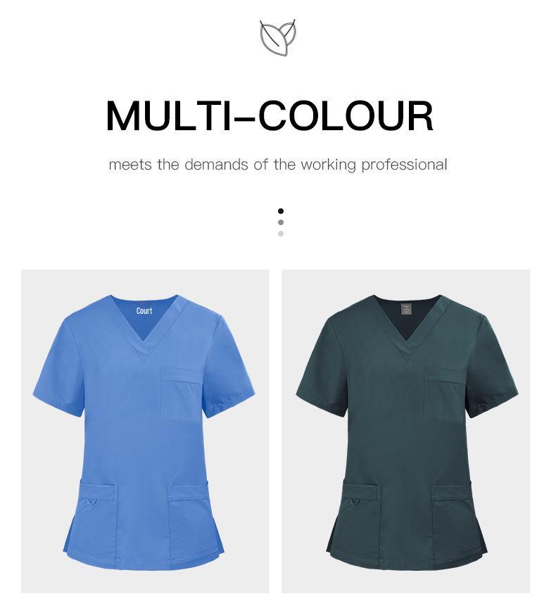 Unisex Plus Size Nurse and Salon Uniform Set - Various Colors Available