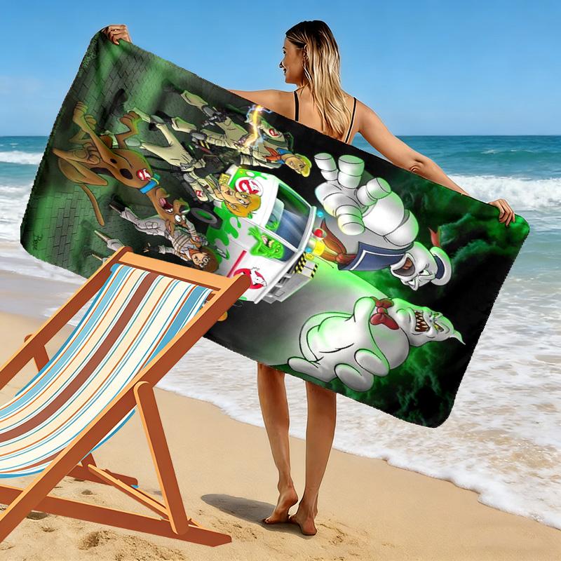 Ghost-busters Print Beach Towel, Large Soft Quick Dry Towel for Beach Camping Swimming