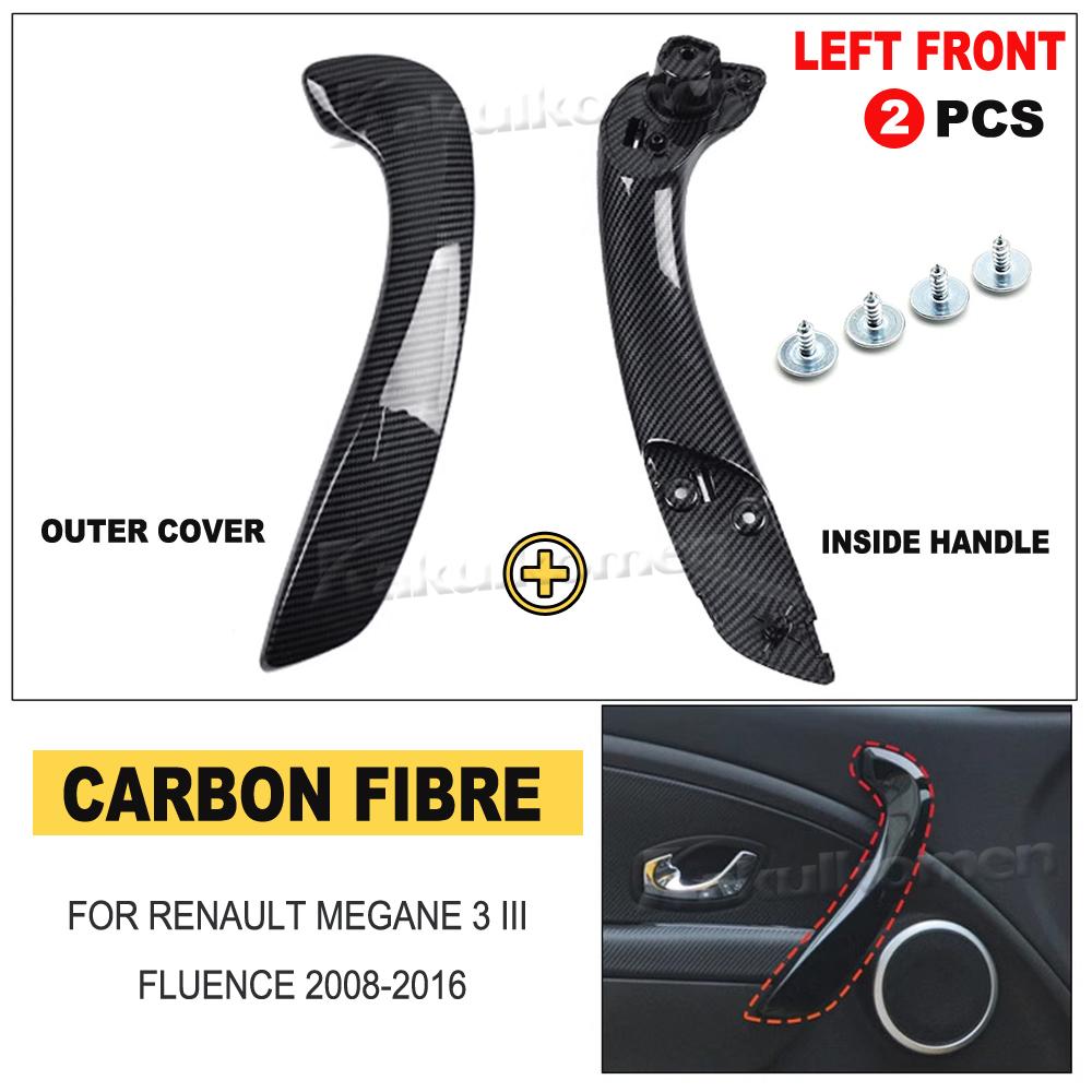 Per Renault Megane 3 III Fluence 2008-2016 Interno Anteriore Sinistro Destro Maniglia Interna Porta Esterna Copertura 809600015R 197012651